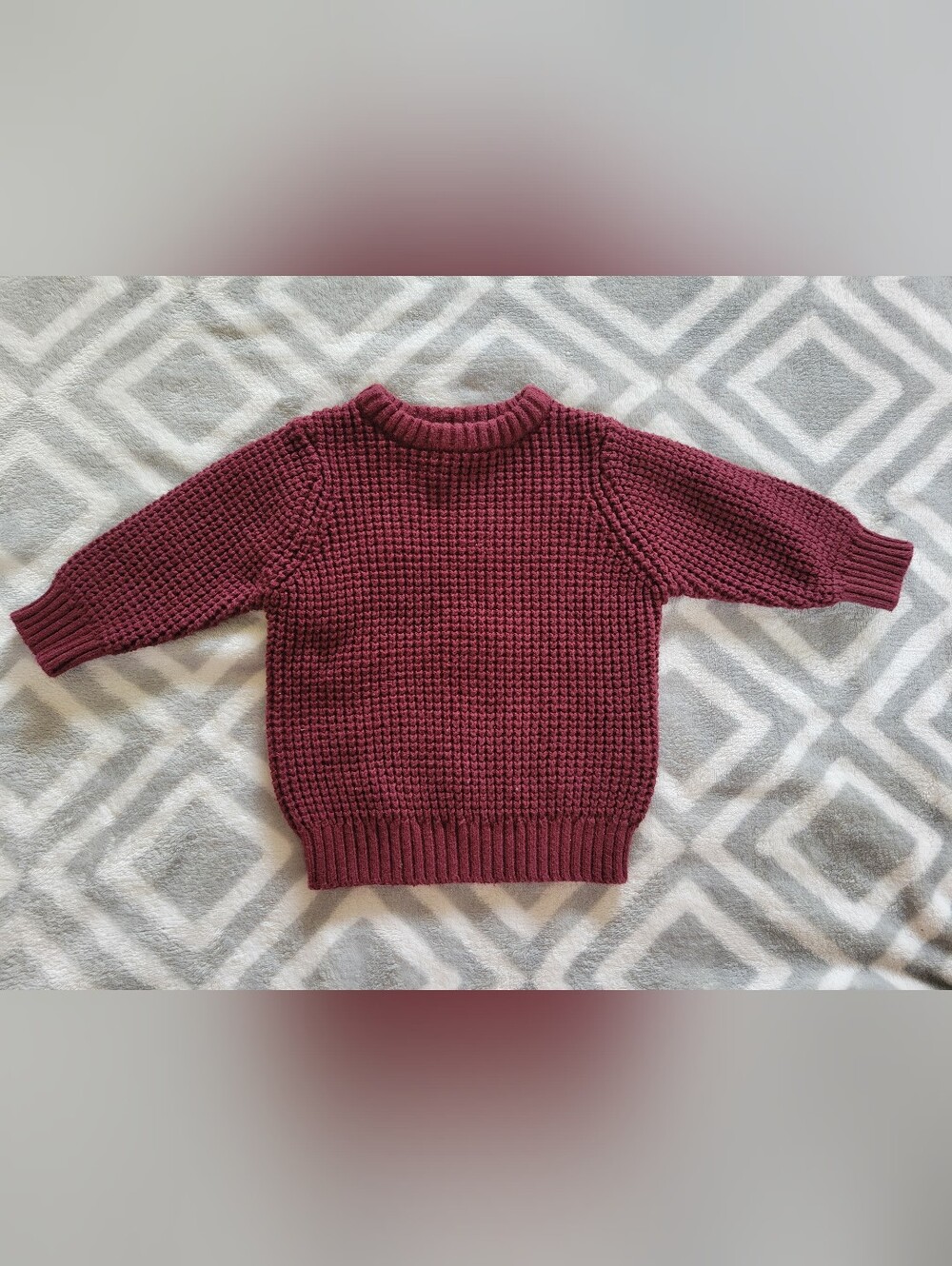 Baby size 3 months Waffle Knit Sweater